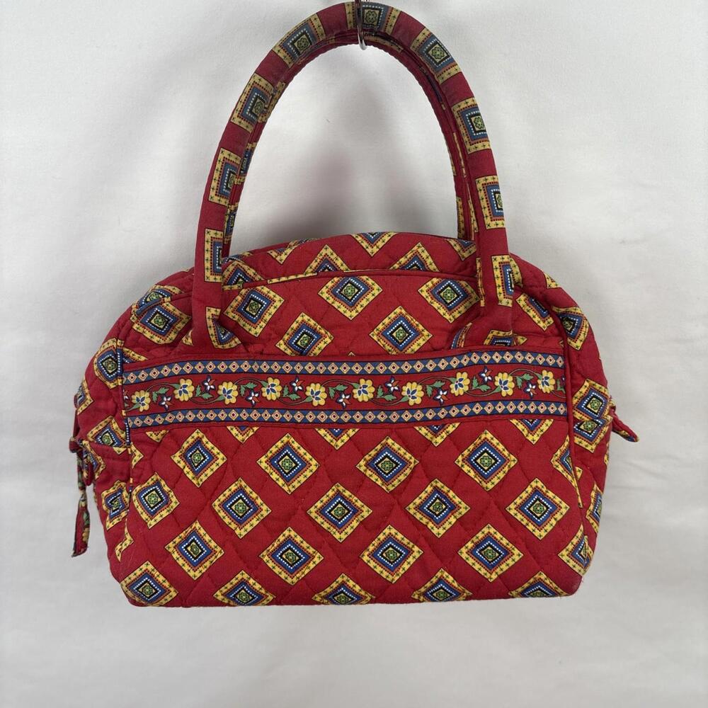 Vera Bradley Villa Red Diamond Baguette Bag (Retired)